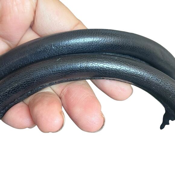 Michael Kors Black Leather Hamilton Moderne Large Satchel Bag Shoulder Tote - Picture 8 of 16